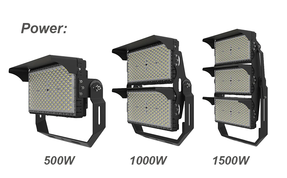 IP66 500W 1000W 1500 watt outdoor led sports field stadium lighting with 5mm strong mounting bracket for high mast lighting