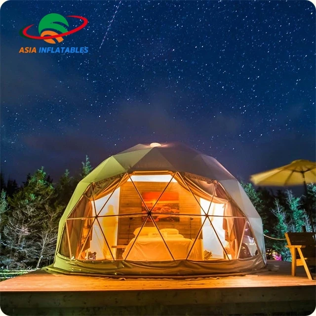 Geodesic dome 2 people igloo spherical tent glamping pods tent luxury for sale