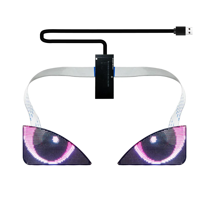 Glowing LED Eyes EL LED Panel APP Control Winking Eye Animations Display LED Board  for cars bags