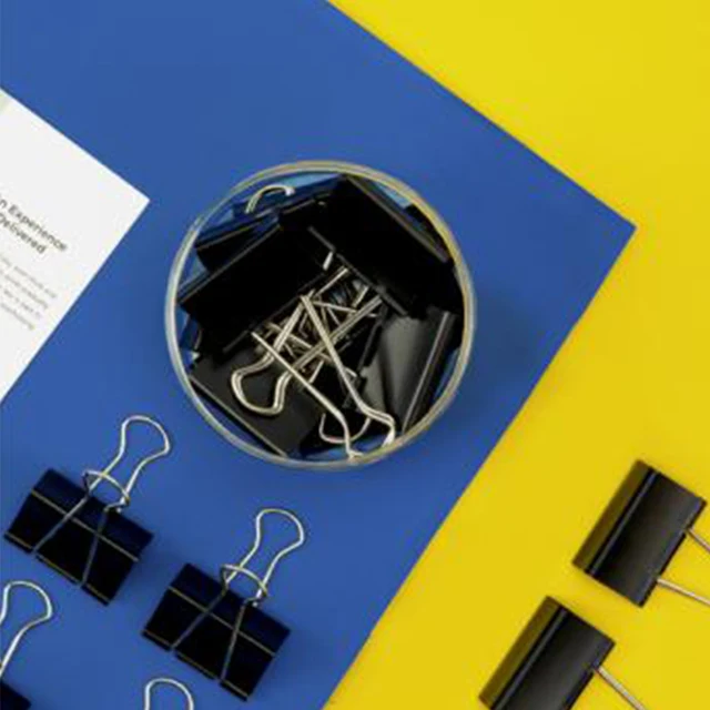 Custom Logo Paper Binder Clips Stationery Metal Colorful Binder Clips For Home School Office