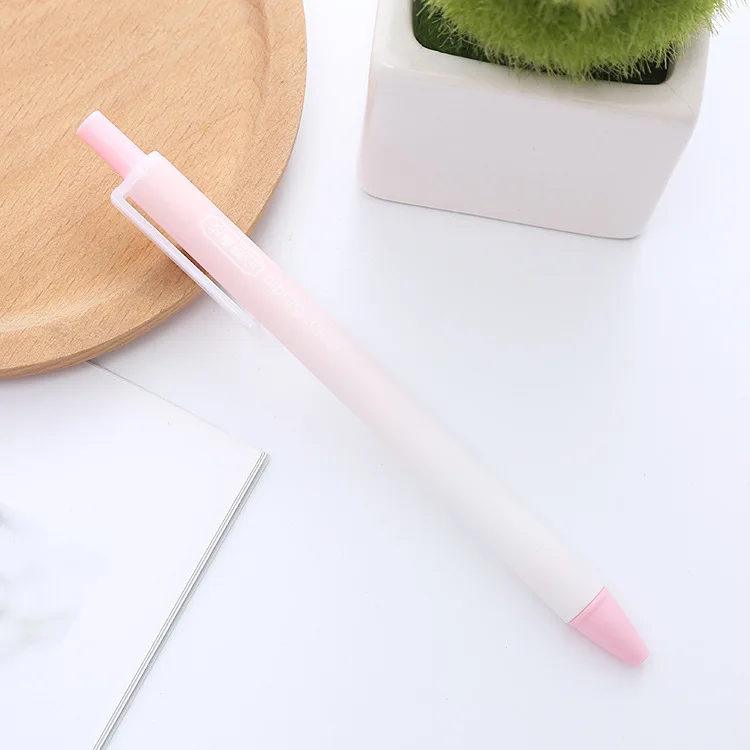 New Arrivals colorful plastic pen customized logo press pen 0.5 promotional gel pen