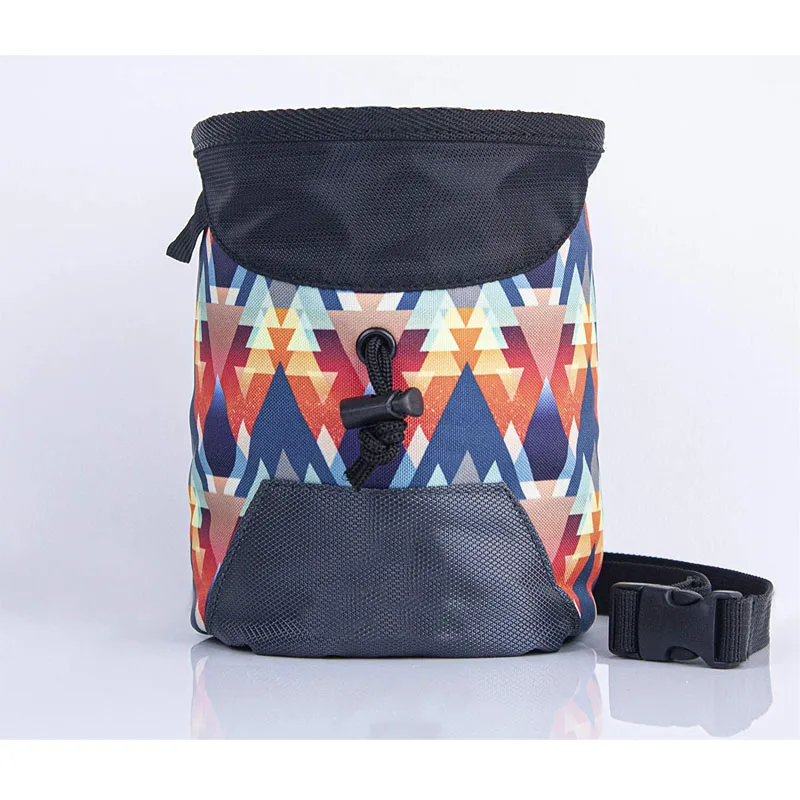 Large Wide Opening Cartoon Chalk Bag Bouldering Chalk Bag Bucket with Adjustable Belt Drawstring Climbing Chalk Bag for Lifting