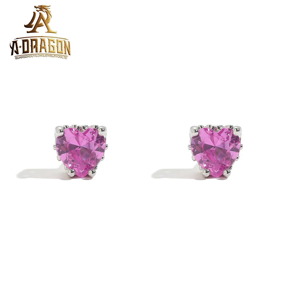 Fast Delivery Real 14K 18K Gold Earrings Studs Fancy Jewelry Emerald Cut Lab Grown Diamond Earring For Men Women