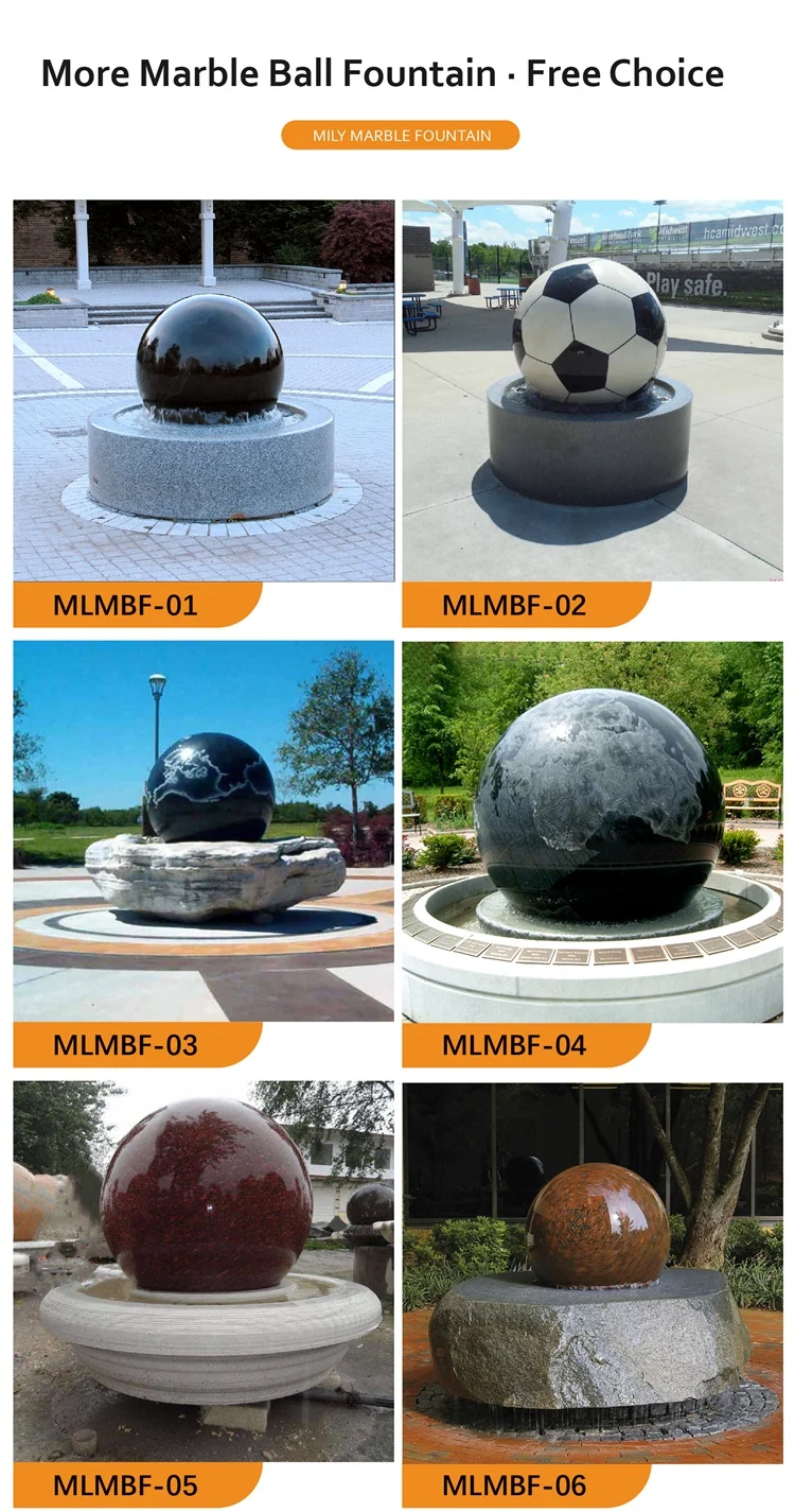 Ball Sculpture Marble Water Fountain
