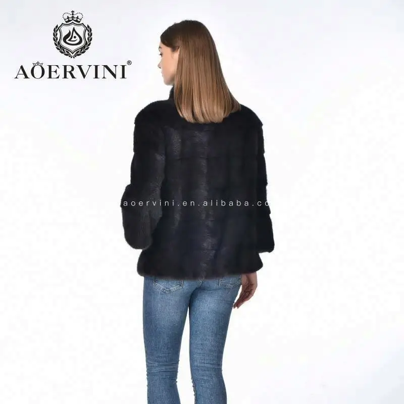 
Fashionable Hot selling Elegant Premium Thick Pure Natural Animal real plus size puffer luxury knitted women 100% mink fur coat 