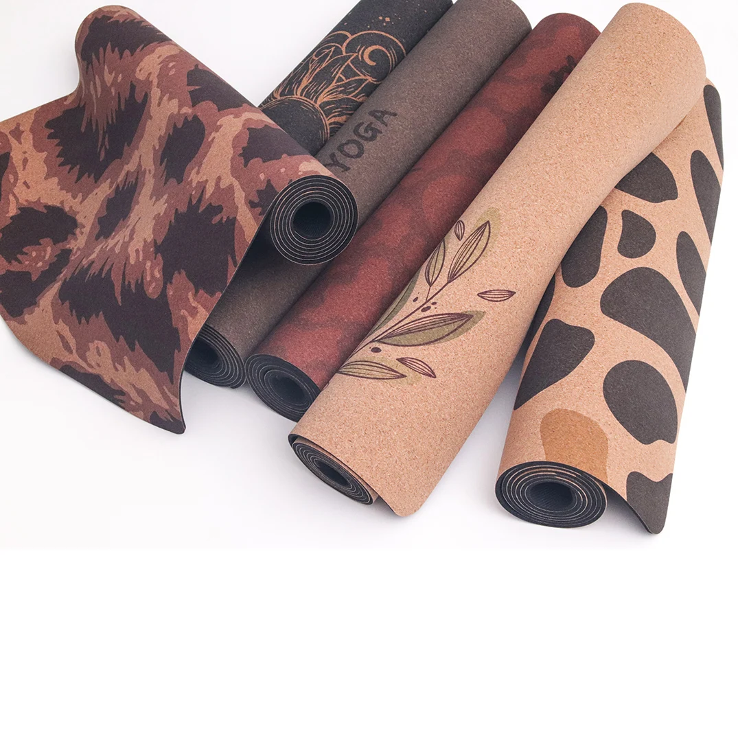 Various materials customized Eco Friendly wooden Yoga Mat fitness exercise yogamat cork yoga sports mat