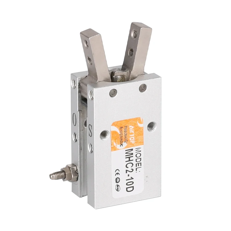 low price Aluminium Body Air Cylinder Mini Pneumatic Parallel Finger Cylinder MHC 2 Series single/double acting Cylinder