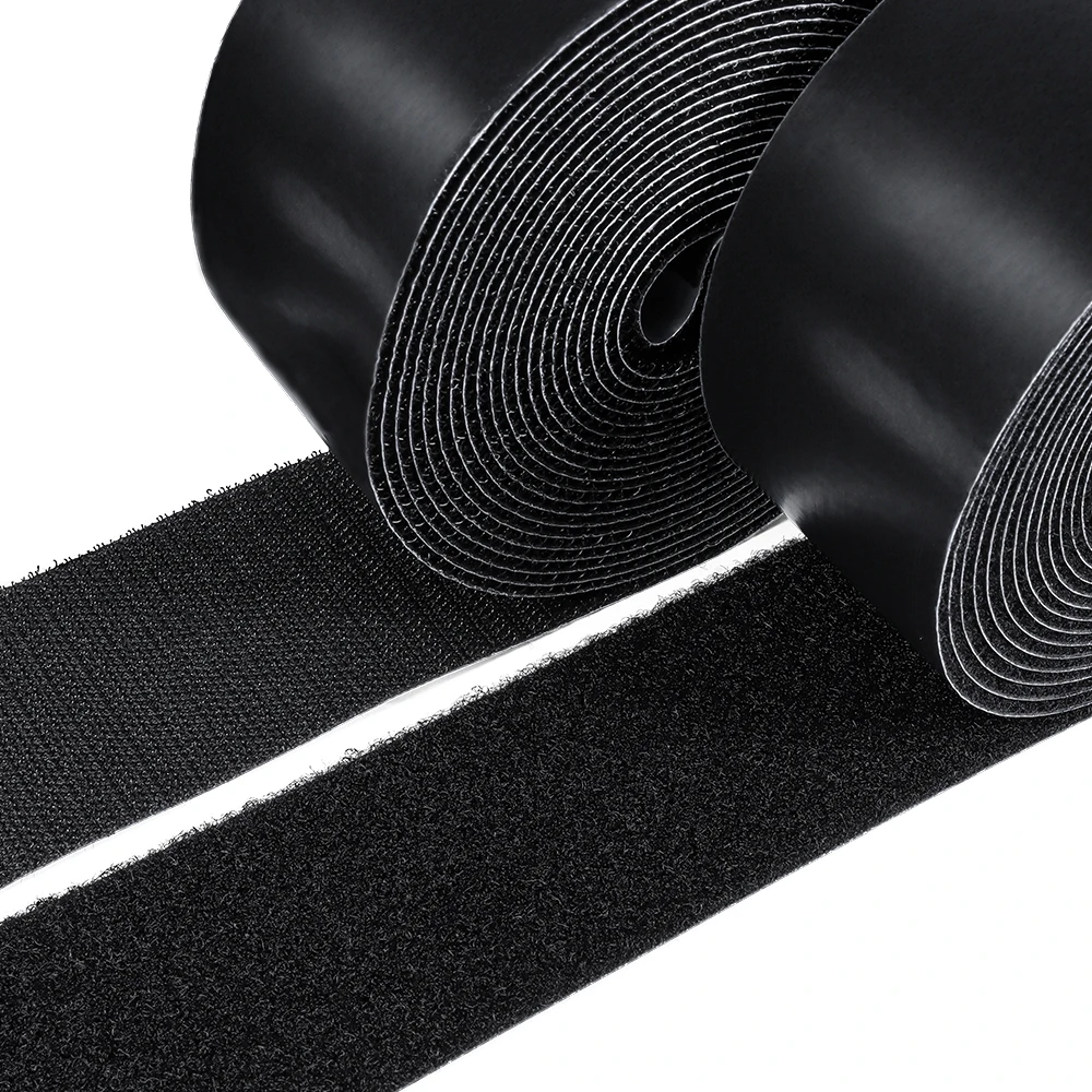 15Ft X 2 Inch Hook and Loop Strips Set With Adhesive Double Rolls of Heavy Duty Self Adhesive Tape