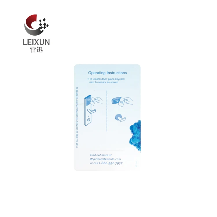 Leixun free sample customized hotel key card ISO 14443A HF Rfid F08 1k chip smart