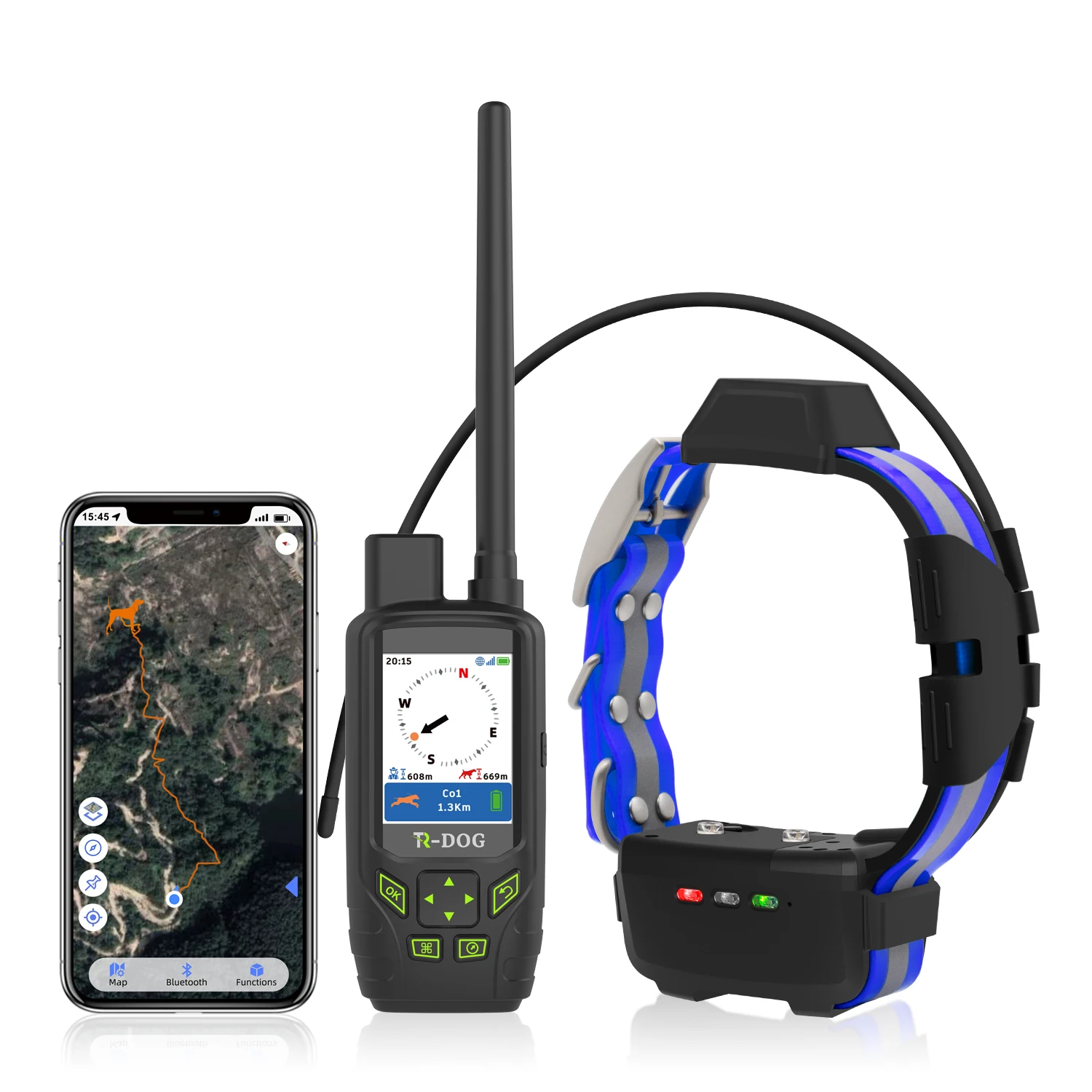 Waterproof for dog gps tracker collar for hunting without sim card Houndmate 100 for 20 dogs
