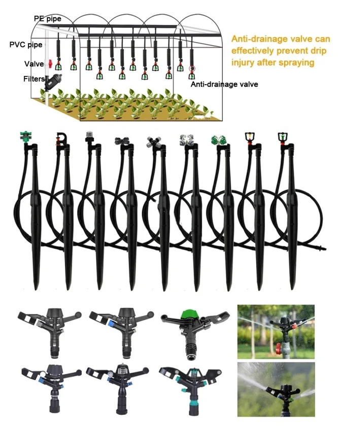 greenhouse sprayer irrigation system mini sprinkler set garden sprinklers