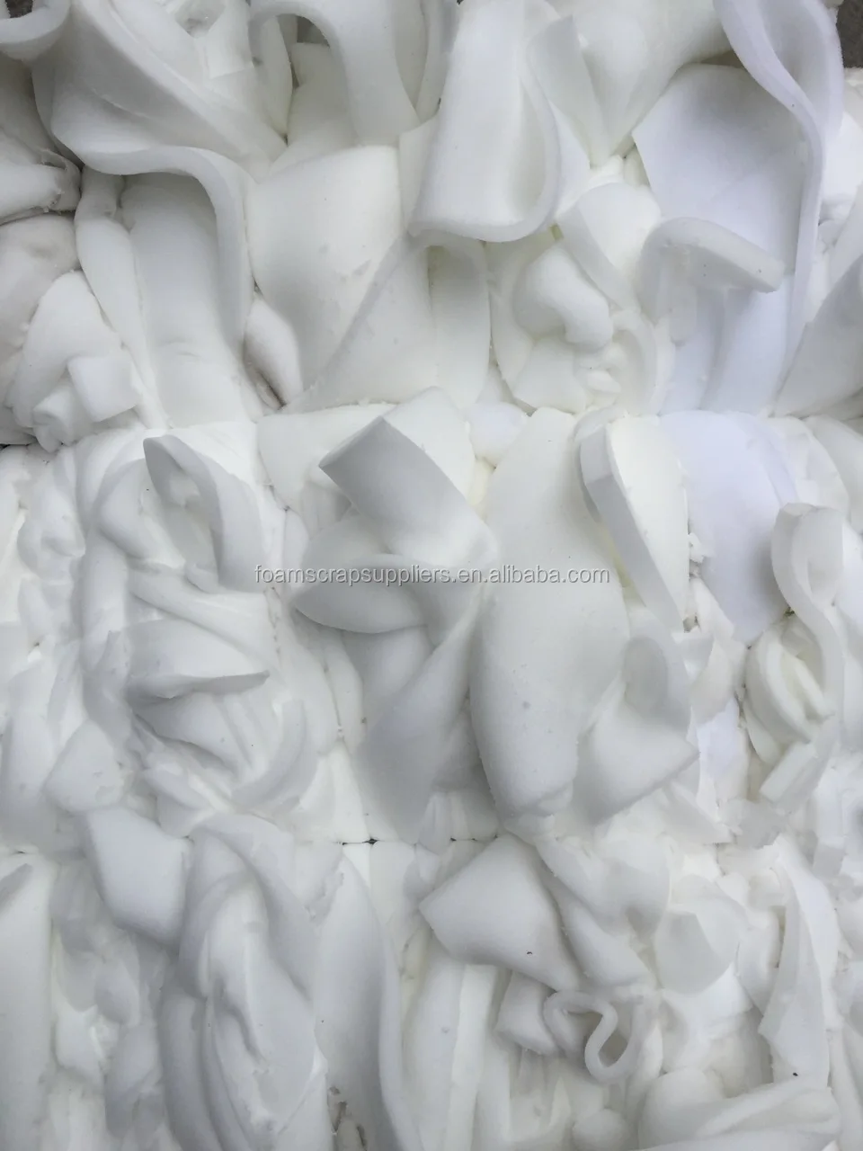 Fung Billion white color PU sponge scraps pu foam scrap for rebond foam Recycled polyurethane trims in bales