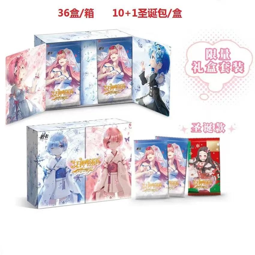 AHTEM 31 Styles  Anime Goddess Story Playing Cards Collection Thickened Swimsuit Goddess Design for Paper Material Game Fans