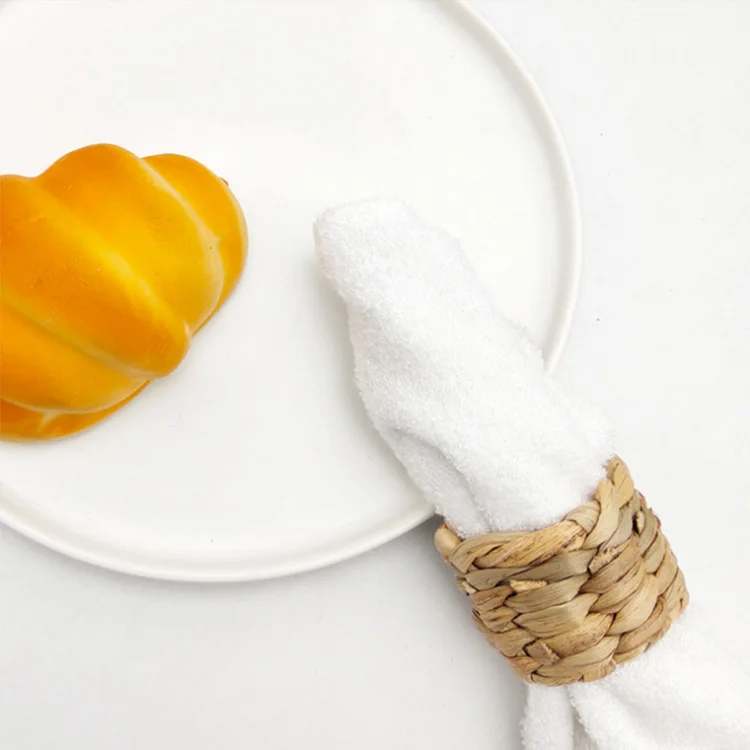 Кольцо для салфеток ручной работы с натуральным Гиацинтом воды, Рождественское украшение для обеденного стола, кольцо для бумажного полотенца