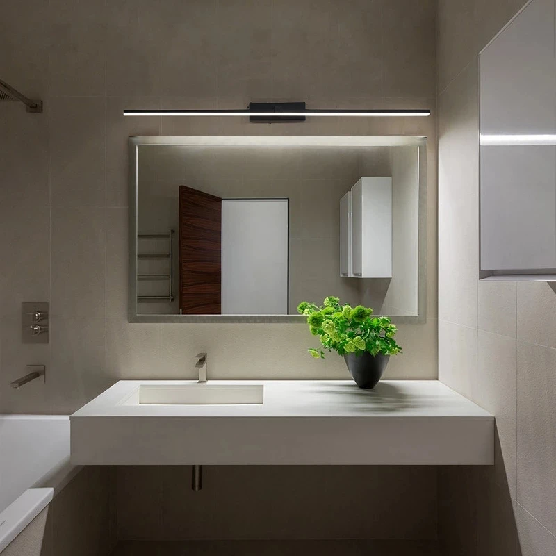 Modern Led Mirror Light For Bathroom Indoor Dressing table Lighting Simplicity White Black Lustre Wall lamp
