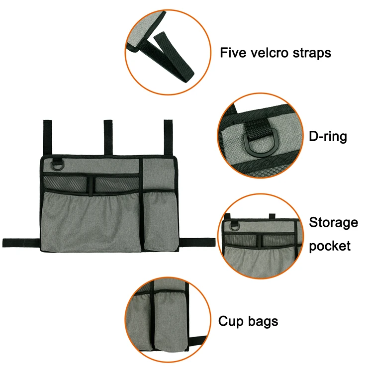 600D Oxford Wheelchair Organizer Storage Bag for Electric Wheelchairs Scooter Walker Accessories & Other Mobility Devices