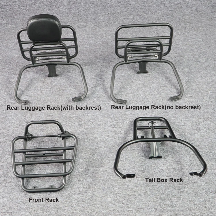 BORSKE Supplier Custom Vespa Cargo Shelf Storage Rack Rear Luggage Rack Scooter Tail Box Rack for Vespa GTS GTV parts