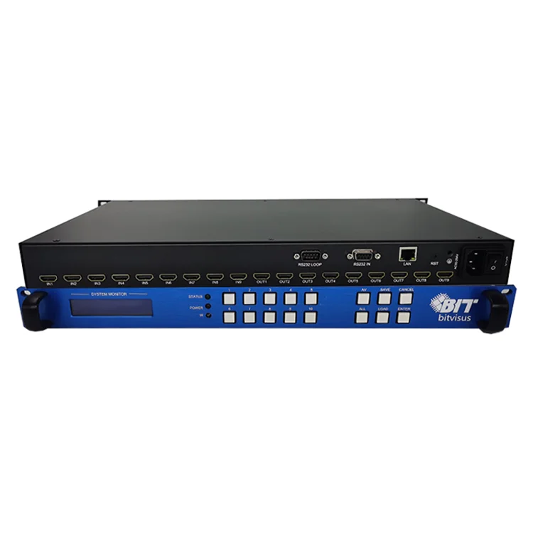 High Quality 3D Video Tv Wall Video Switcher Av Matrix HDMI Matrix Switcher 9 Port 4K 60Hz HDMI Matrix