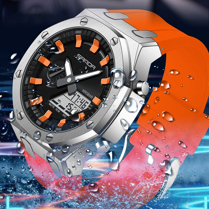 CW-361 OEM accept quartz analog silicone strap ladies wrist watches waterproof sports watch