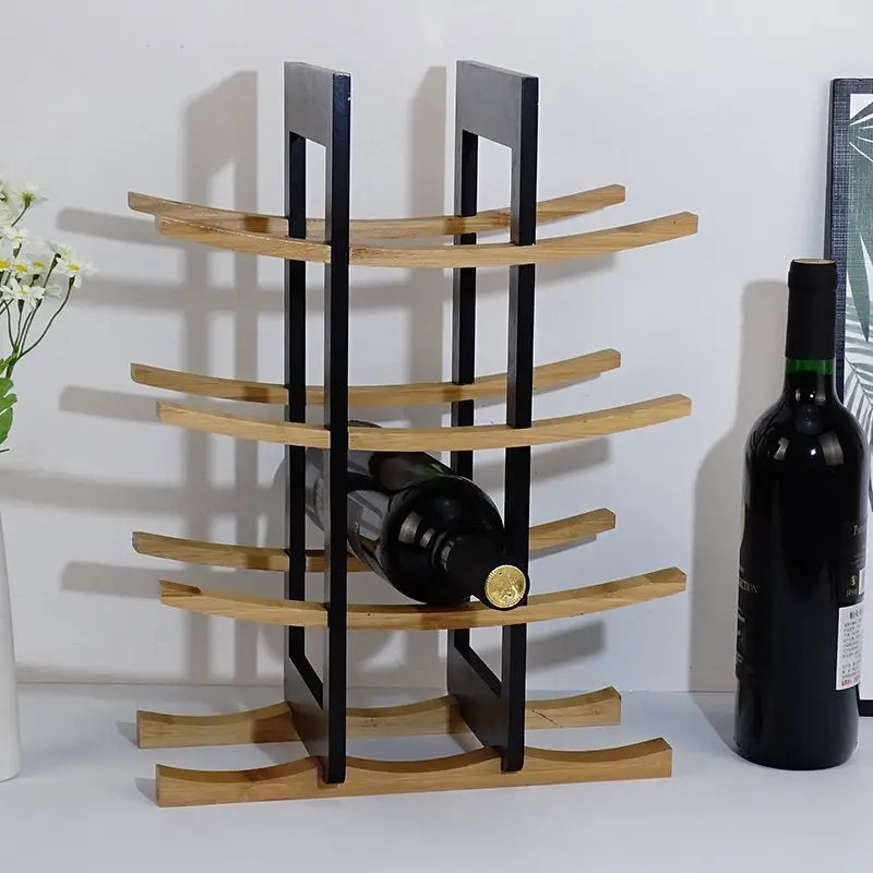 12-Bottle Bamboo Wine Rack, Dark Espresso