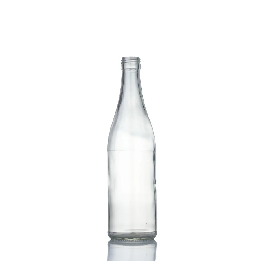 Empty 330ml 33cl 750ml 75cl silk screen printed extra flint mineral still sparkling spring water glass bottle with 28mm ropp cap