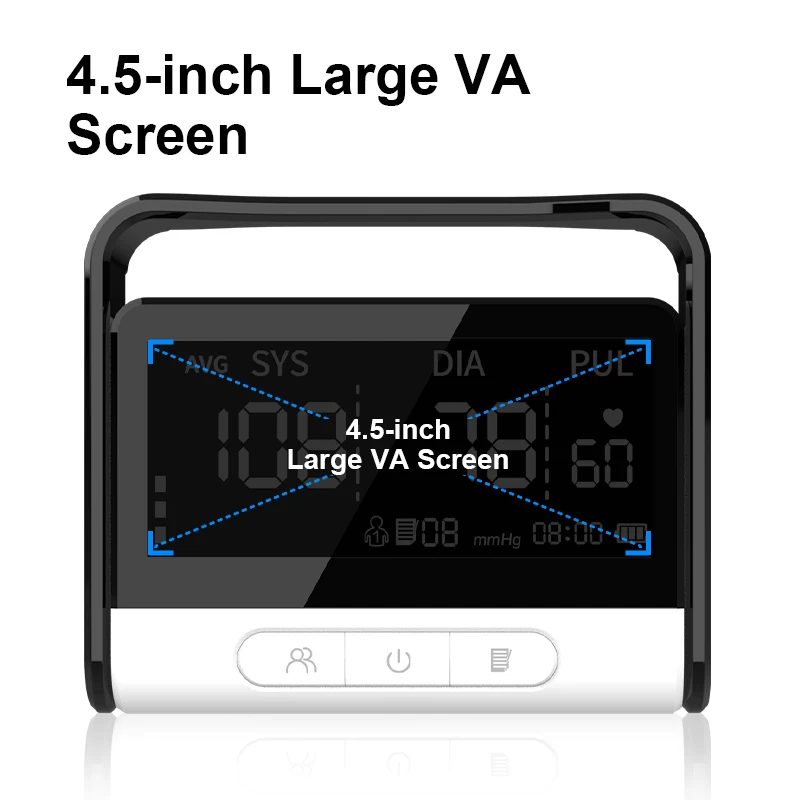 Portable Digital Blood Pressure Monitor Arm Sphygmomanometer Manual BP Meter Tensiometro Heartrate Monitor De Presion Arterial