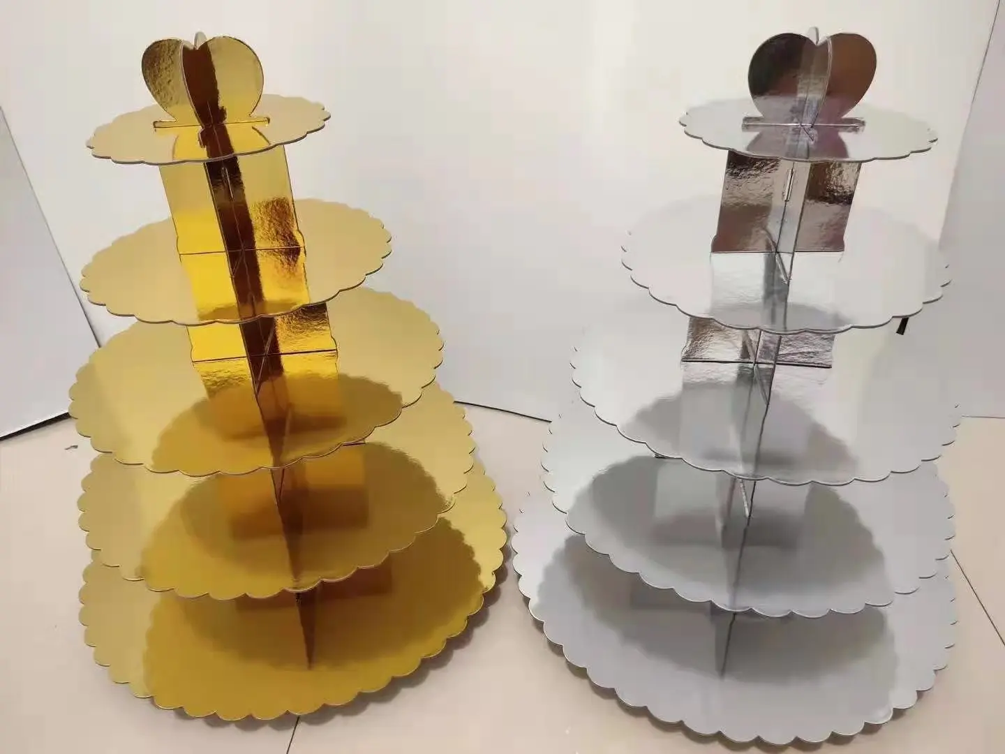 TS hot sale  5 tier dessert cake paper stand for themed birthday wedding party decoration dessert cake display play stand