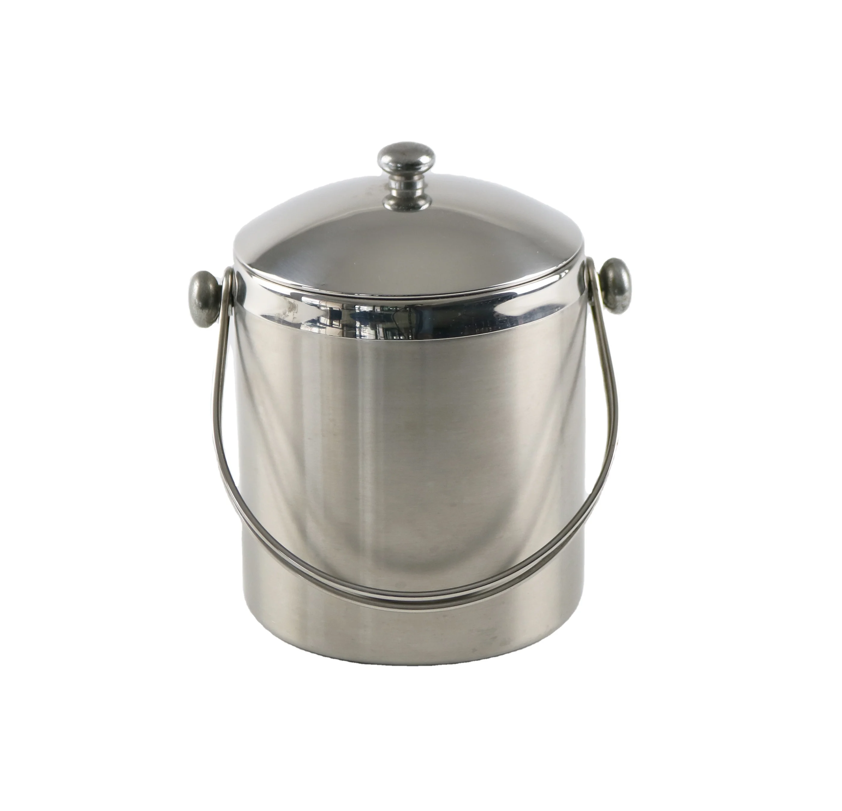 Double Wall Cylinder Chinese Wholesale Durable Stainless Steel Metal Container Champagne Wine Beer Holder Ice Cooler Bucket