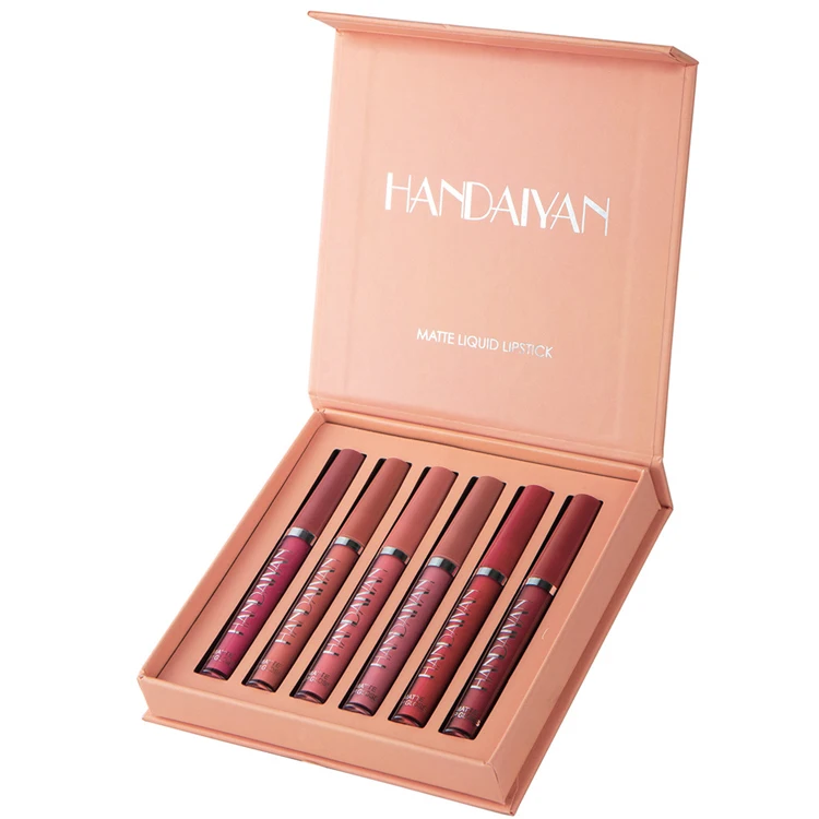 Hot sell luxury custom fashion make up lip gloss gift box cosmetic packaging boxes with foam insert