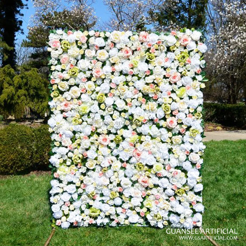 Christmas home indoor background decoration flower row fabric cloth base ceiling decor silk rose wall flower wall