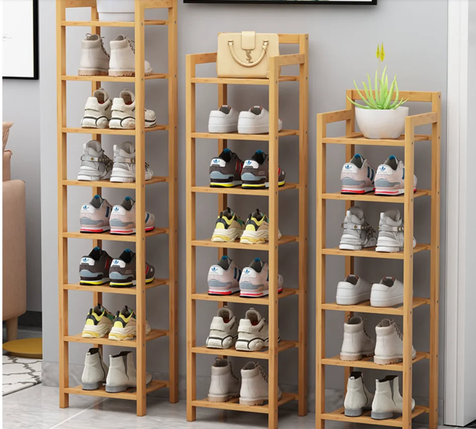 Simple shoe shelf multi-layer indoor household storage rack vertical small shoe cabinet