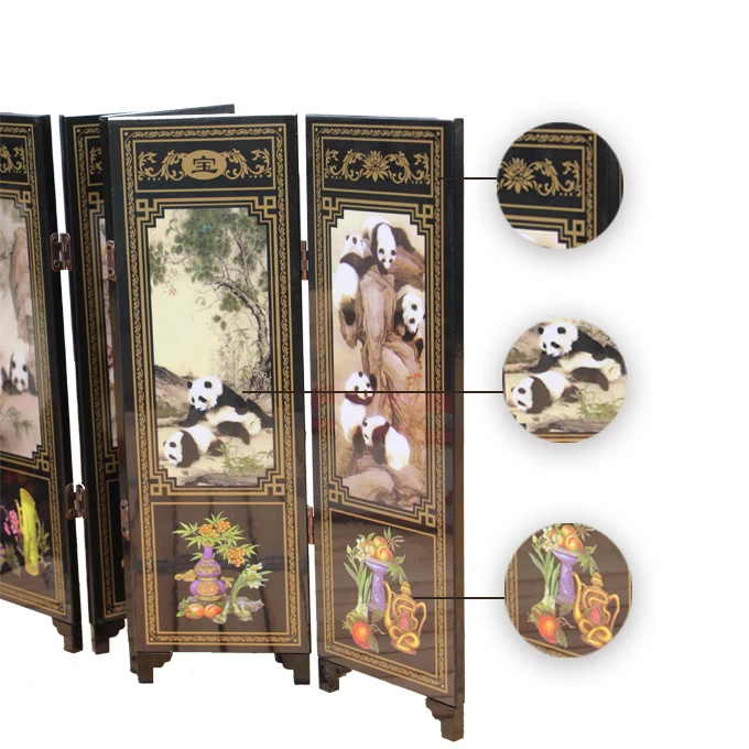 Китайское классическое украшение экрана, узор гигантской панды, китайские народные поделки, костюм