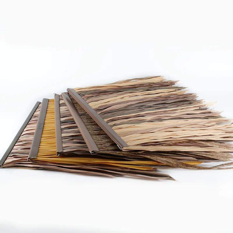 Factory Wholesale synthetic thatch artificial thatch roof artificial coconut leaves roof thatch palmex roof