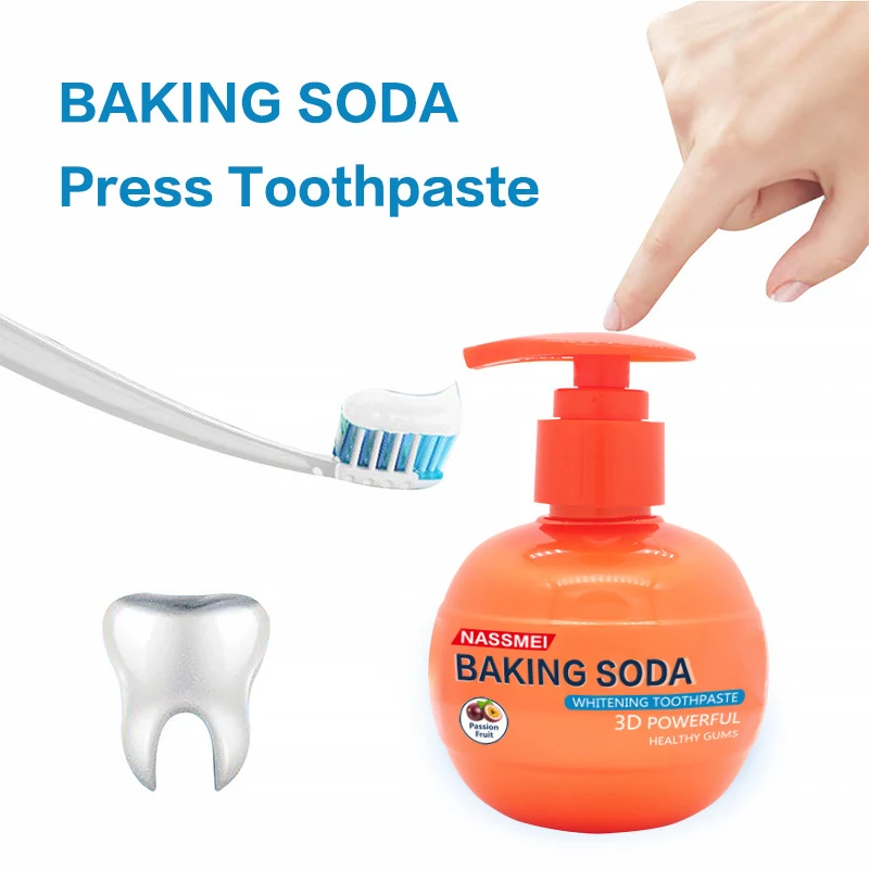 Blueberry Passion Rambutan Fruit Baking Soda Press Toothpaste Whiten Teeth Reduce Yellow Calculus Oral Care Toothpaste