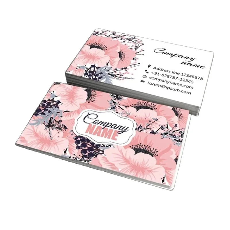 90x54mm Free Printing 200pcs lot Paper business card 300gsm paper cards with Custom logo