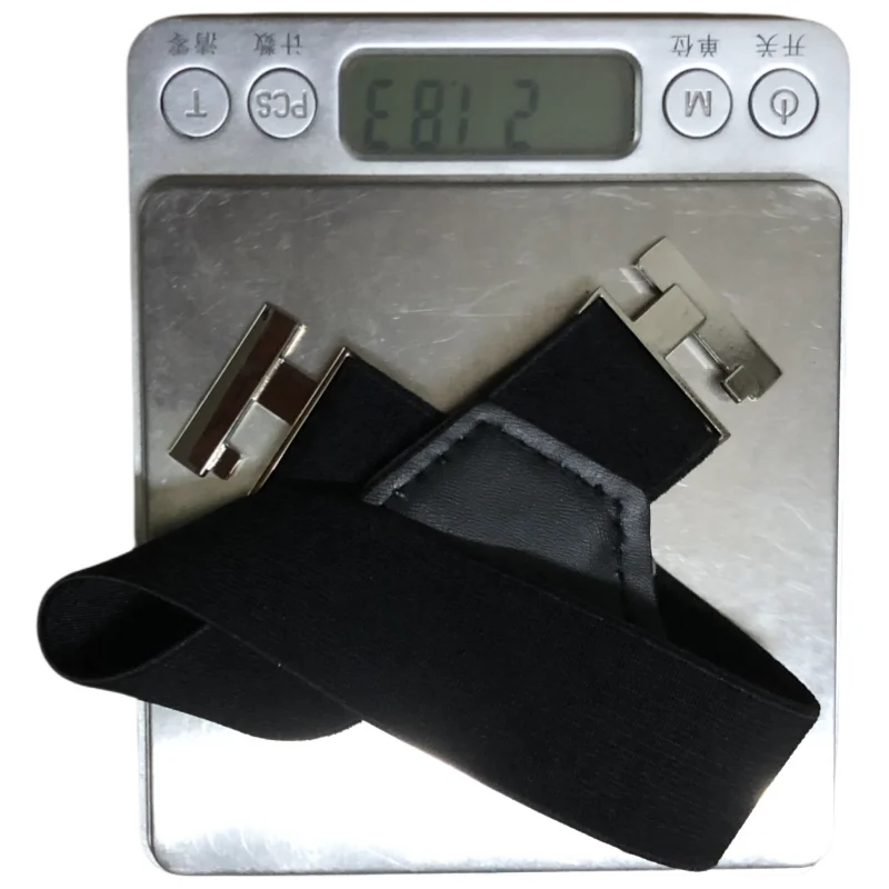 Wholesale Stretching Elastic Fashion Adjustable Leather Suspenders With Metal Clip And Slider Sock suspender