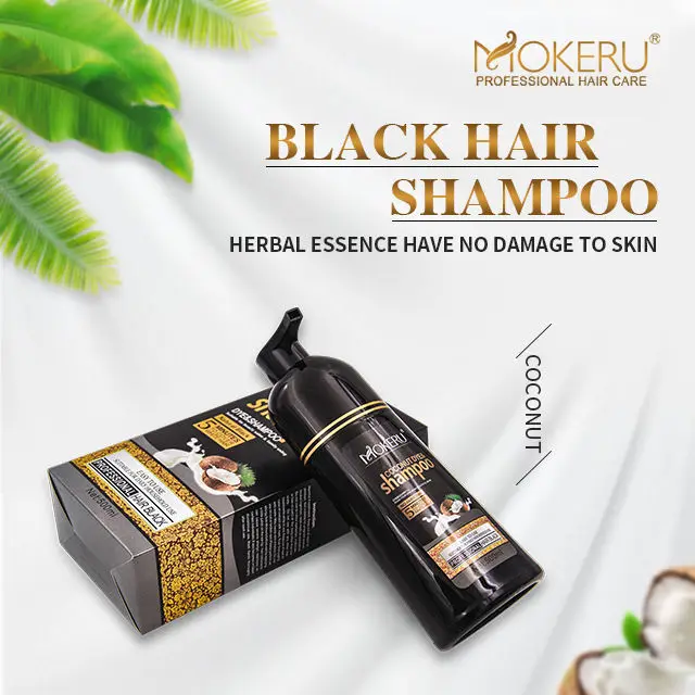 Mokeru 500 ML Coconut Oil Dye Shampoo for dye black Hair cream Hair Color
