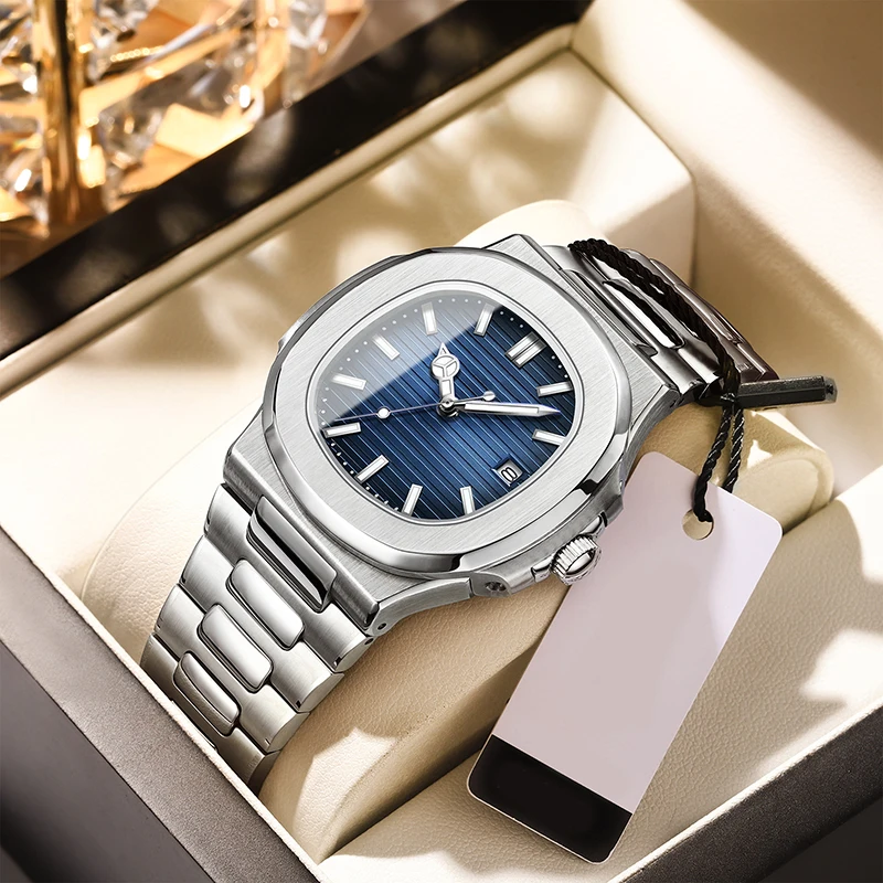 Hot Sale Luxury Watch for Men Business Waterproof Male Luminous Date Stainless Steel Quartz Watches Montres Pour Hommes