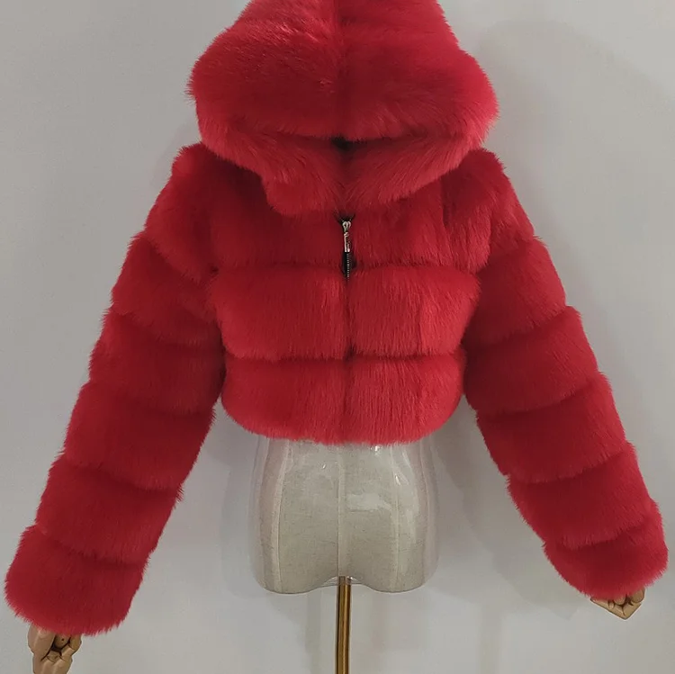 
20 Colour 4XL 2020 New Winter Coat Jacket Women Faux Fox Fur Coat with Hood Fashion Short Style Fake Fur Coat for Lady 