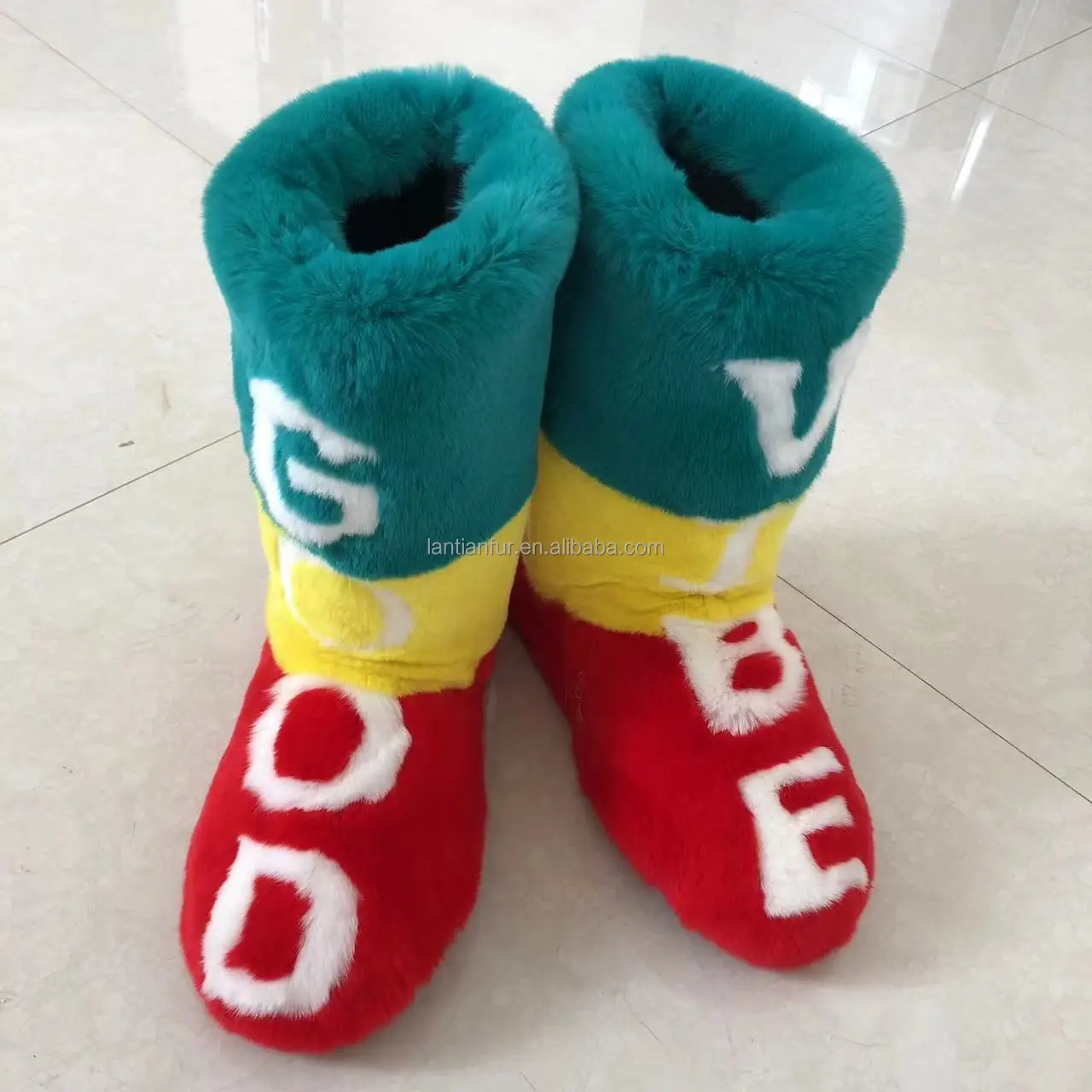 Adult Kid Plush Snow Boot Mommy and Me Stuffed animal Fur Shoes Ankle Boots For Lady Women