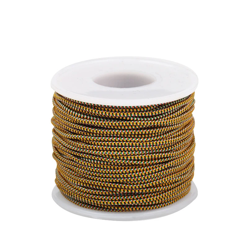Custom 3mm-10mm diameter Strong heavy duty Stretch cord polyester round elastic shock emulsion rubber cord rope