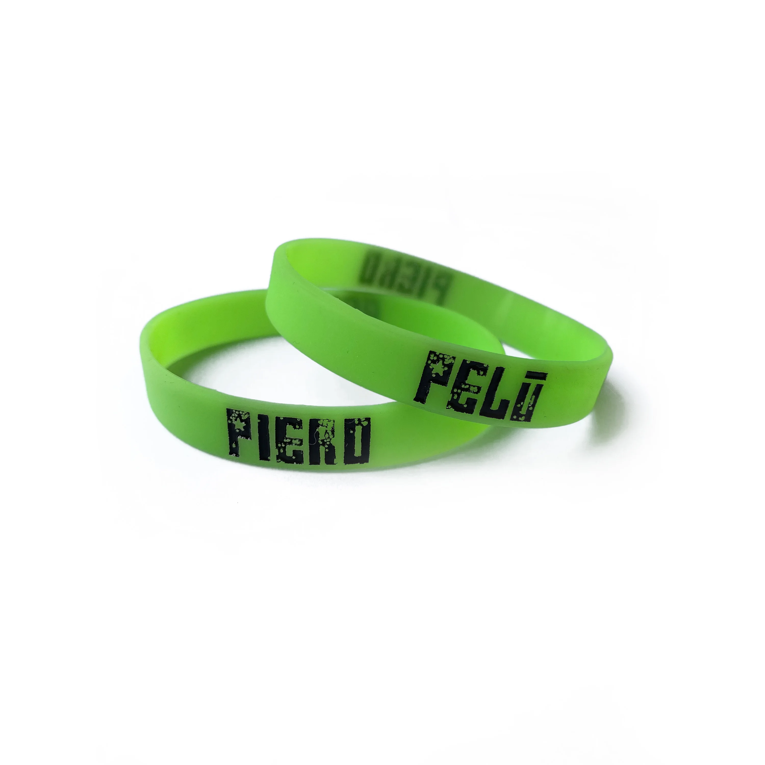 Custom Silicone Wristbands Silicon Custom Logo Wristband with Green Color