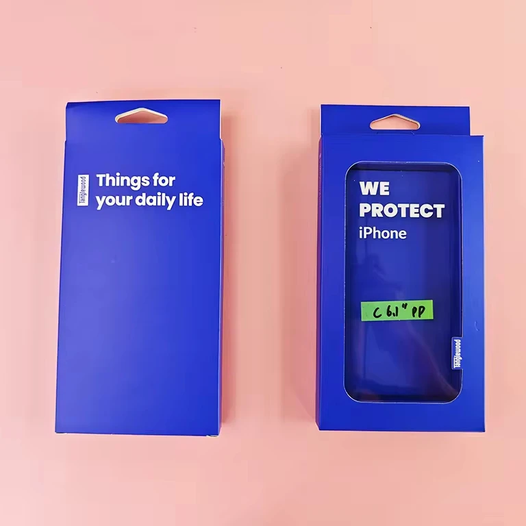 Wholesale Factory Custom Logo Durable Blank Phone Case Packaging Box for Mobile Phone with Clear Window