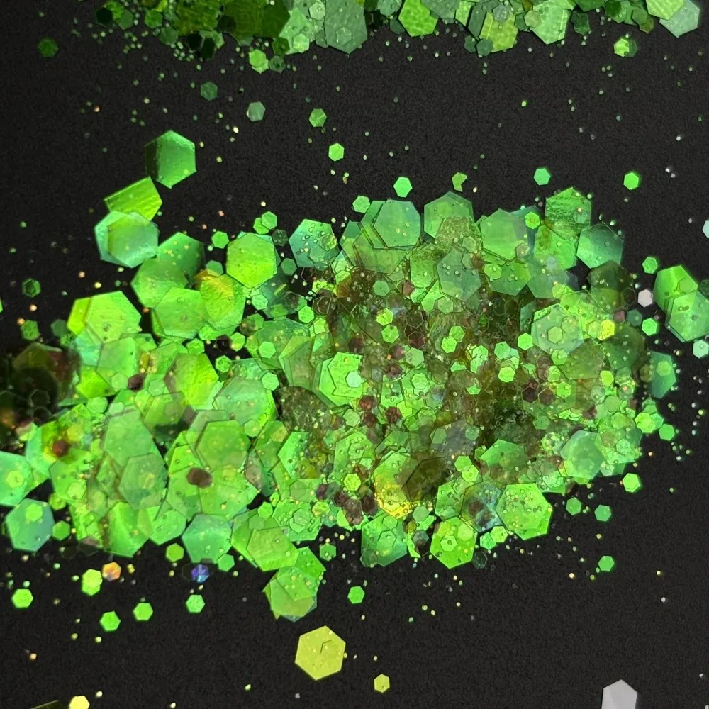 Chunky Glitter PET Flake Mixed Fine Powder Face Glitters for Craft Resin Tumbler Ornament Painting Hair Body Wedding Decor