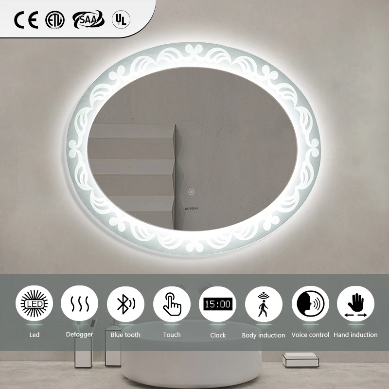 5-mm Copper-free Silver Mirror Full Length Body Induction Bathroom Intelligent Led Mirror