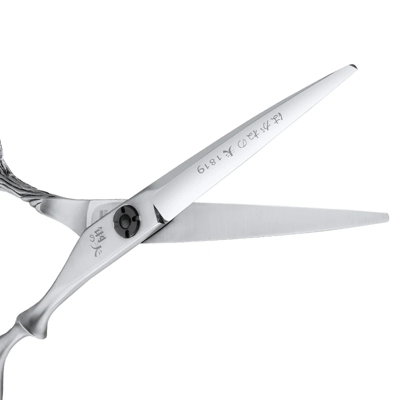 Kungfu SM600-KF Wholesale sharp blade japan 440C stainless steel hair salon scissors barber tools