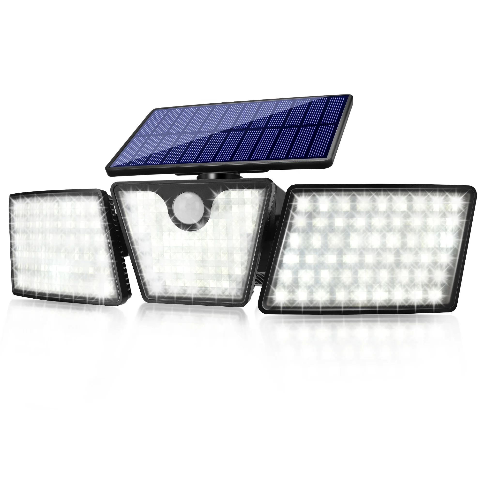 Solar Motion Sensor Wall Lights with 265 LEDs 270Lumen, Wireless Solar Flood Lights 3 Adjustable