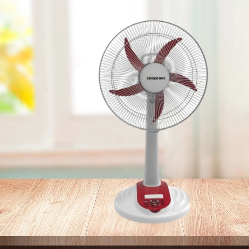 Manufacturer Household 16 Inch AC Rechargeable Half Stand Fan With Light Air Cooling Rechargeable Table Fan