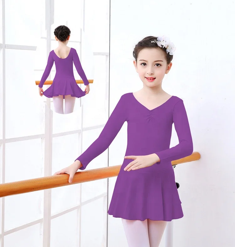 Cotton spring and summer dance clothes Girls Chinese dance practice clothes Latin dance long sleeve