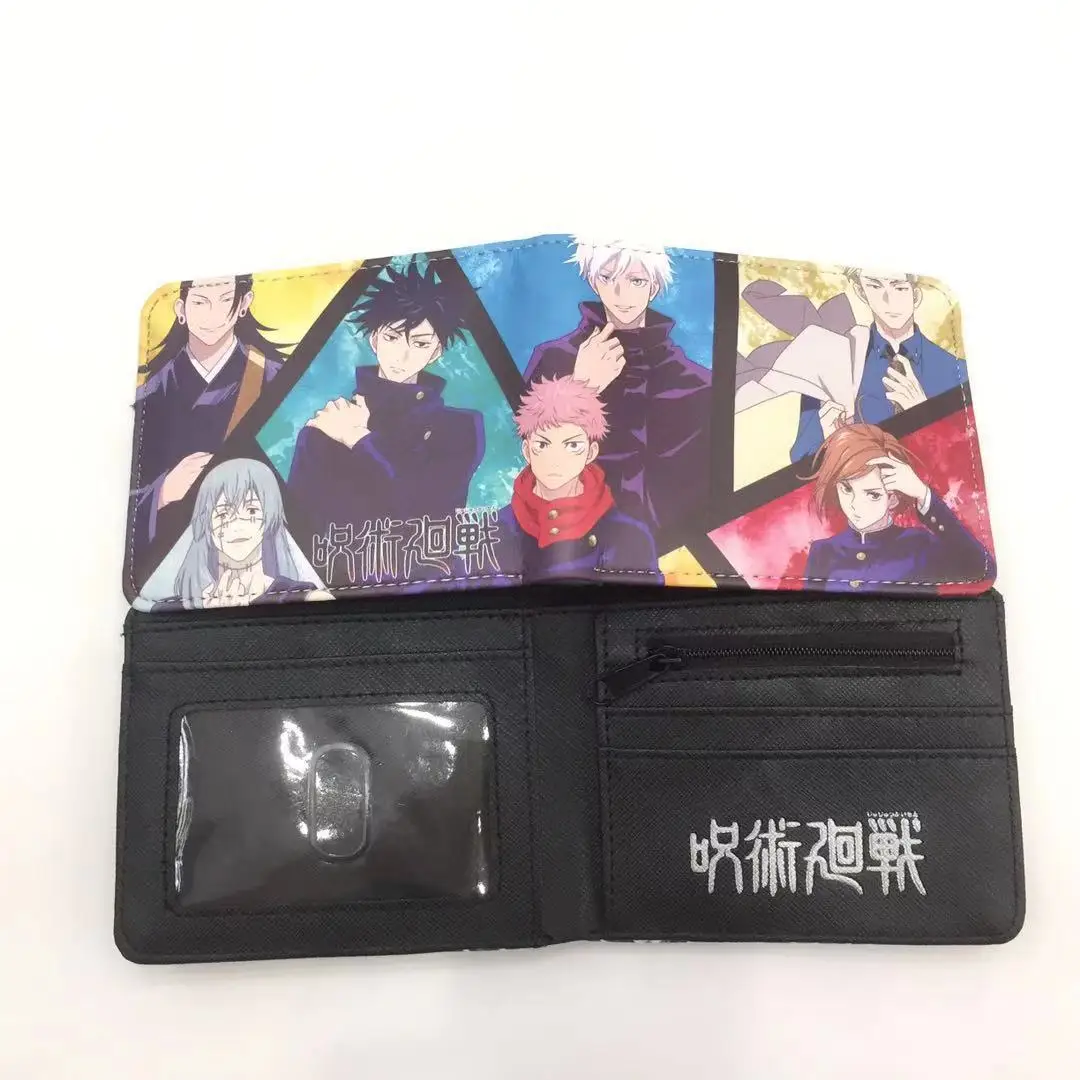 40 Styles Anime New Design Short Wallet Jujutsu Kaisen Student Coin Purse PU Leather Wallet